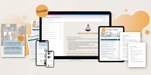 Webinar Bundle Vorlagenset für Live Webinare inkl. Checklisten, E-Mail Vorlagen, Tutorials usw.