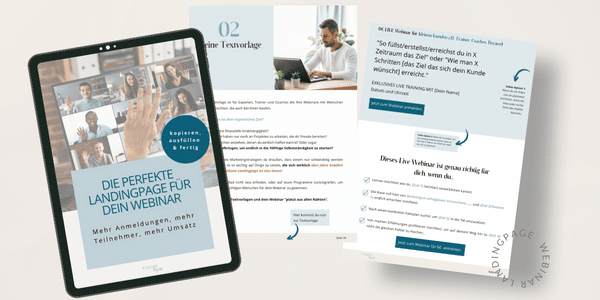 Webinar Landingpage Vorlage